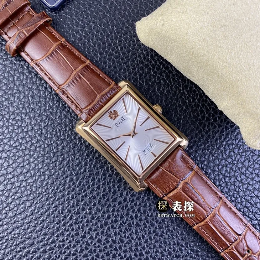 KZ factory Piaget watch men's silver gray plate leather strap model pictures and prices side live photo