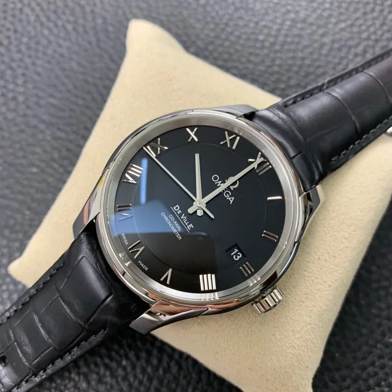 Omegareplica watch vs factory De Ville series 8500 movement crocodile leather high quality movement picture