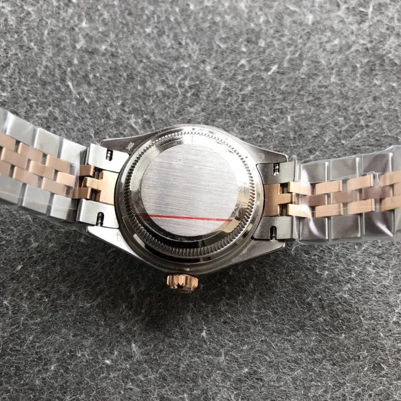 Rolex Datejust ladies watch 28mm mechanical diamond bezel rose gold coffee dial buckle photo