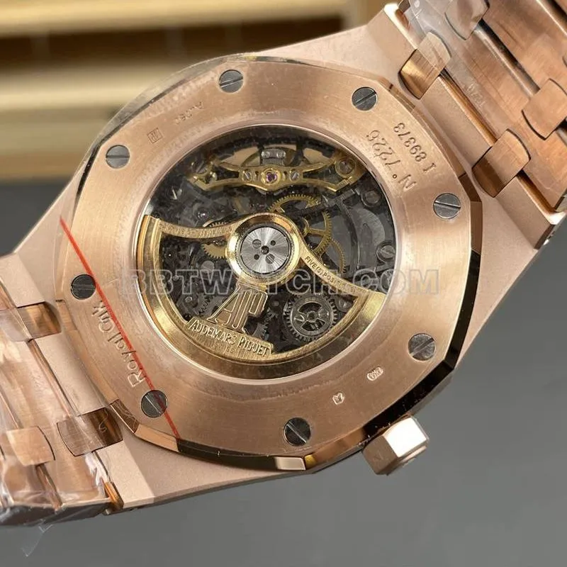 Audemars Piguet watch THB factory Royal Oak rainbow diamond bezel frost gold rose goldsteel bracelet model 15412clasplive photos