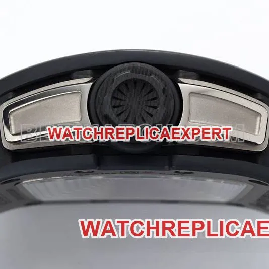 Richard Mille watch R factory hollow plate white rubber model RM061caseback live photo