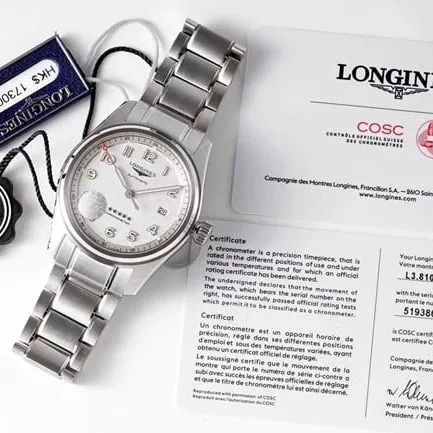 ZF Factorytop-tier watch Longines men's pioneer series dialsteel bracelet mechanical watch front view