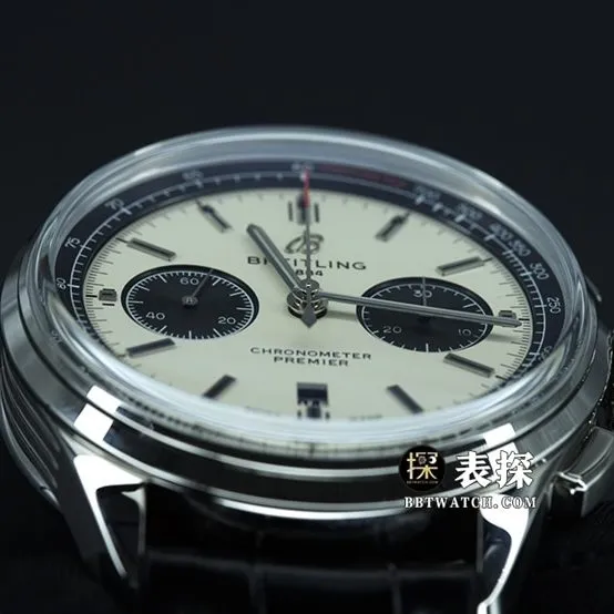 GF FactoryBreitling B01chronograph1:1super watch men's panda watch Daniel Wu's same leather strap model pictures and prices side live photo