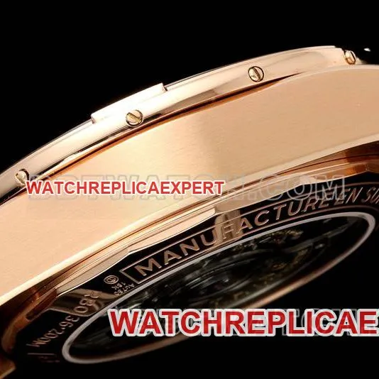 Breitling1:1replica watch TF factory mechanical chronograph brown plate 44mm rose goldsteel bracelet caseback live photo