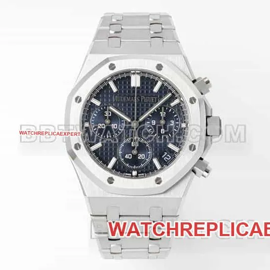 APS factory Audemars Piguet Royal Oak top-tier blue dial chronograph 26240 side real shot