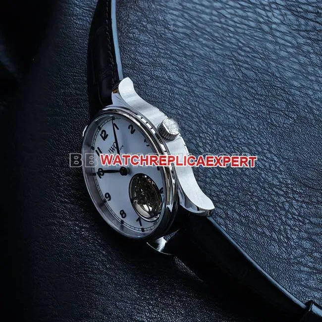 top-tier watch TUR factory IWC Portugal white dialtourbillonside live photo