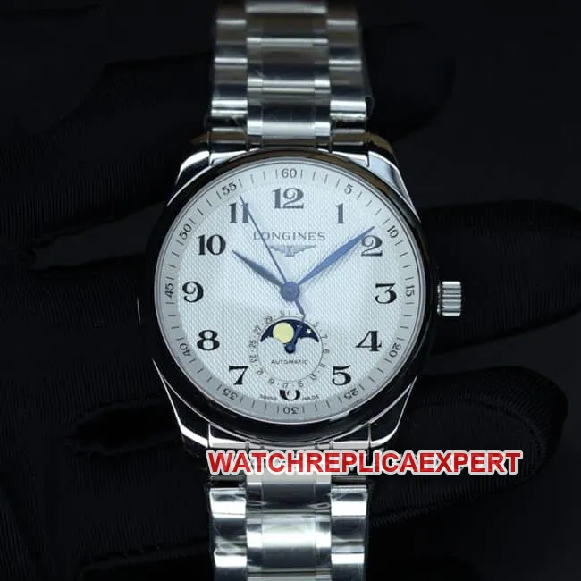 GS Factory Longines Top Watch Longines Master Collection Men's White Dial Steel Strap Automatic Mechanical Movement Picture
