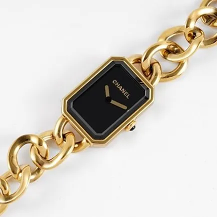 top-tier replicaChanel women's black dialsteel braceletPremiere watch series quartz watch side view