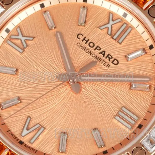 Chopard watch GH factory snow mountain proud wing 41mm rose gold plate sapphire crystal circle steel bracelet caseback live photo