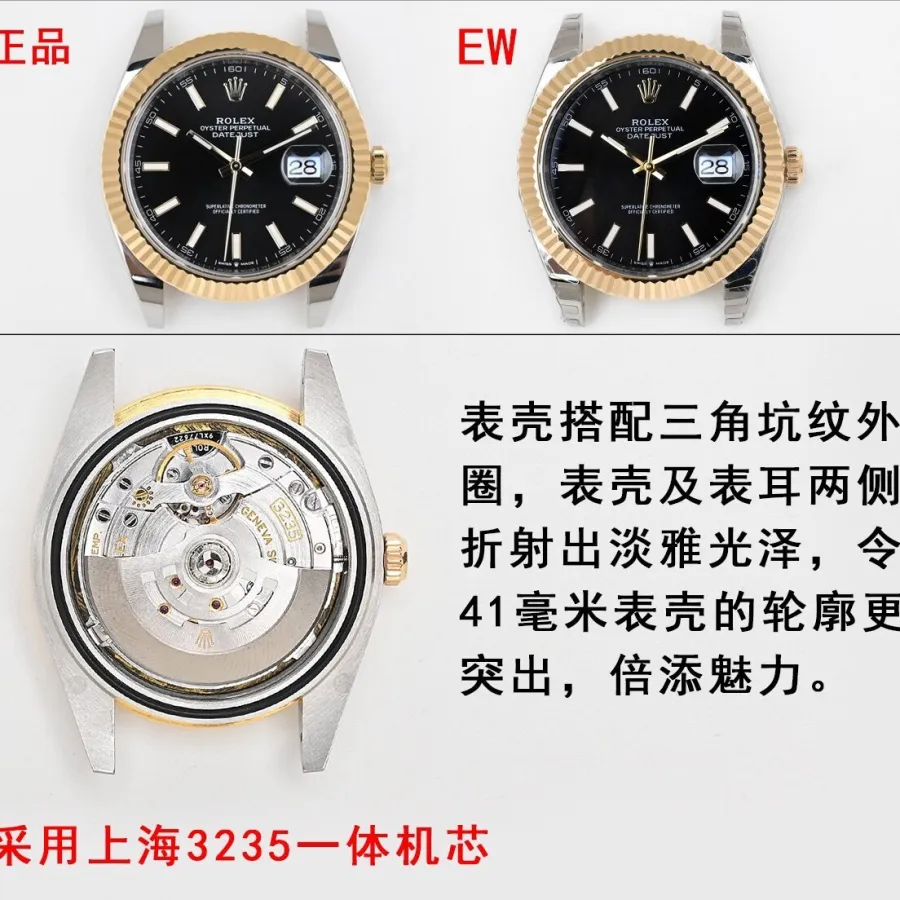 EW log true and false comparison evaluation Rolextop-tier table appearance comparison chart
