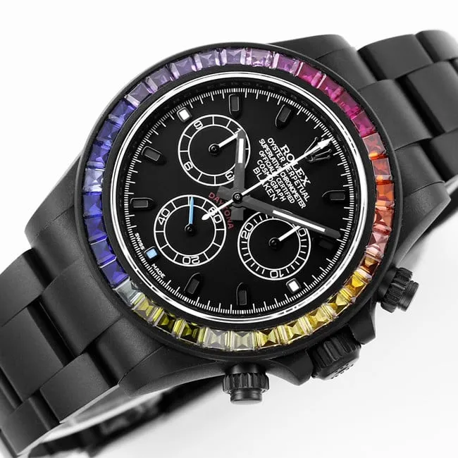 Rolextop-tier watch men's black dialsteel bracelet fully automatic movement Daytona series watch clasp picture