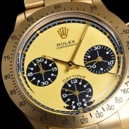top-tier watch Rolex retro series chronograph manual chronograph movement 18k gold plate men's watch clasp picture