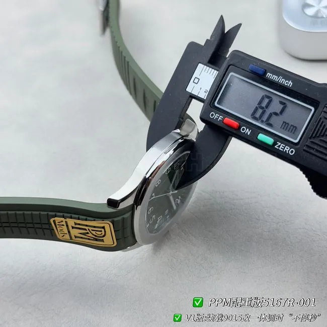 PPM factory watch Patek PhilippeAquanautgreen dialcaseback live photo