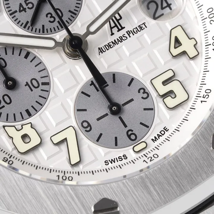 APF Offshore Watch Silver White Panda Dial Steel Band Model 26170ST.OO.1000ST.01 Case Back Image