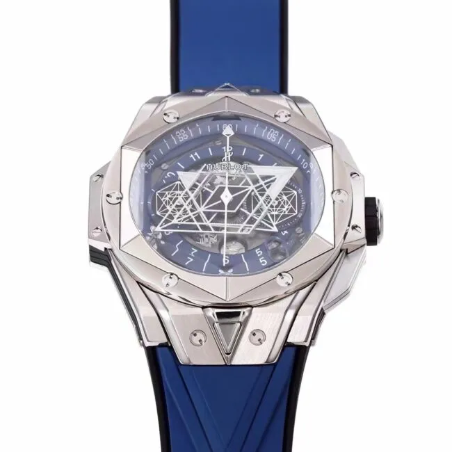 top-tier replicaBBFHUBLOTHublot watch new II tattoo second generation watch blue dial front view