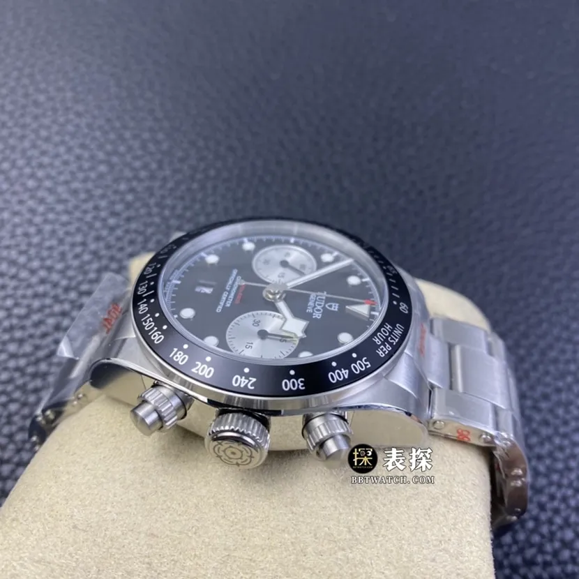 Biwan Tudor1:1replica watch black dialsteel bracelet model M79360N-0001 back view