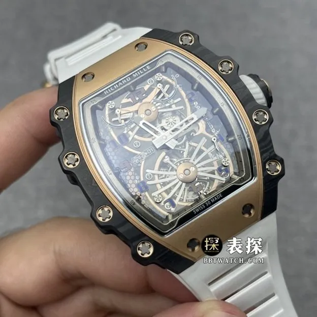 Richard Mille men's RM 21-011: 1top-tier watch men's hollow dial tourbillon rubber model pictures and prices clasplive photos