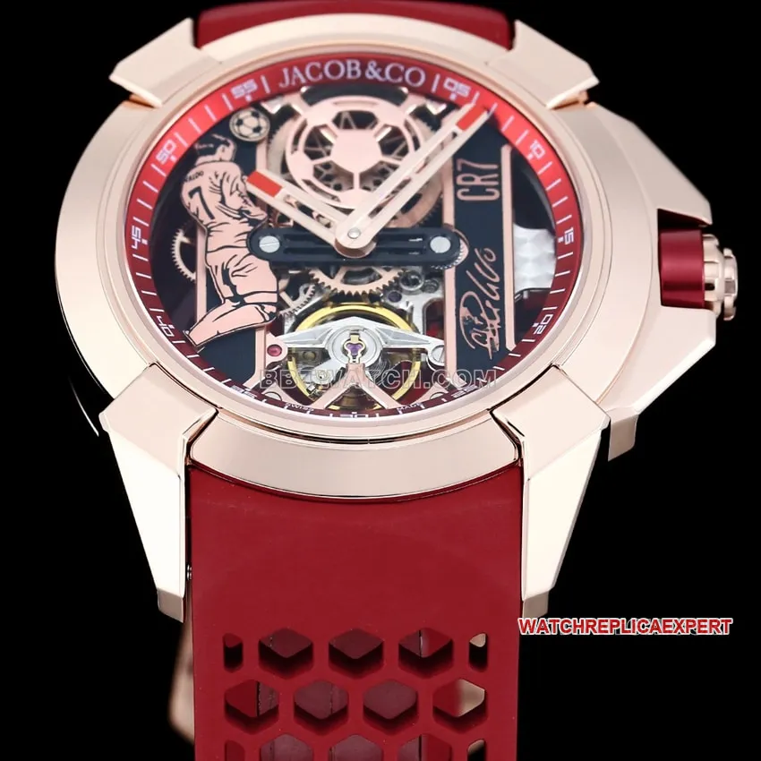 TW factory Czech Leopard C Ronaldo CR7 jointly customized red rubber caseback live photo