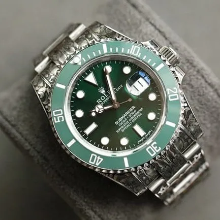 top-tier table Rolex classic Starbucks Submariner carved special edition detail shots