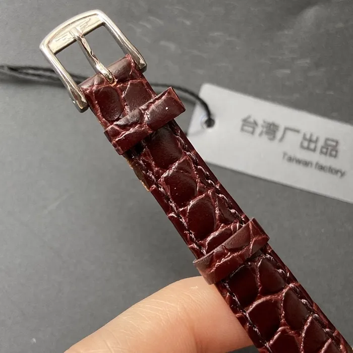 top-tier watch Longines couple watch white dial brown belt Jialan series watch clasp picture