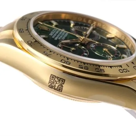 top-tier replicaRolex men's green dial gold band popular model Cosmograph Daytona mechanical watch front view