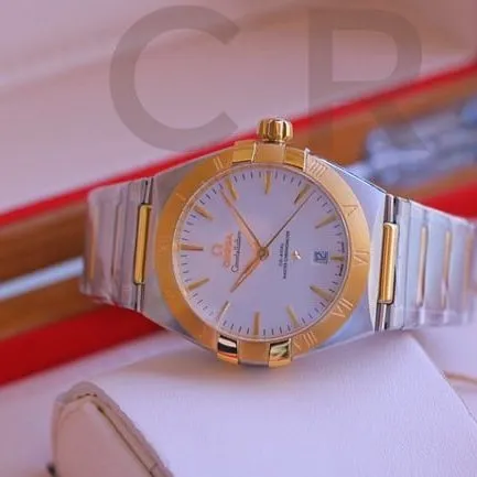 Top Omega Constellation Fifth Generation white dial silver steel strap men's wristwatch detailed pictures