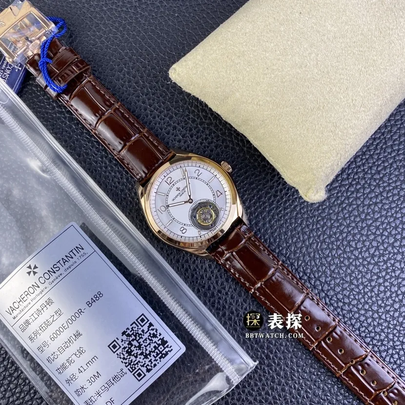 TFL factory Vacheron Constantin top-tier watch men's silver dialtourbillonleather strap model pictures and prices clasplive photos