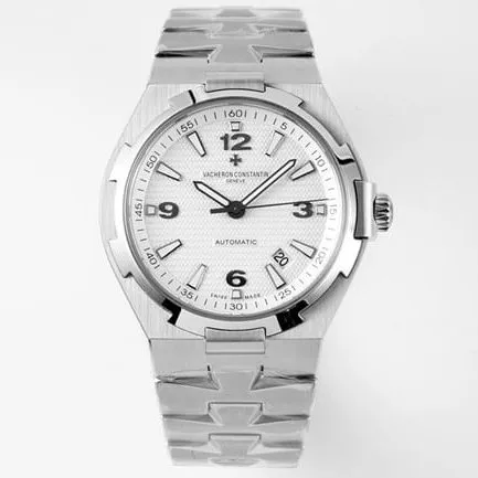 8F factory top-tier watch Vacheron Constantin men's white dial series steel bracelet mechanical watch detail shots