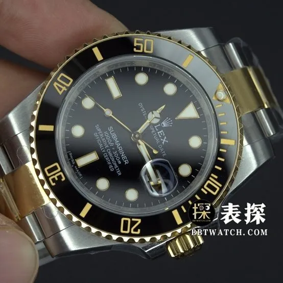 VS FactoryRolexSubmarinersuper watch men's gold Black Submarinersteel bracelet picture and price front live photo