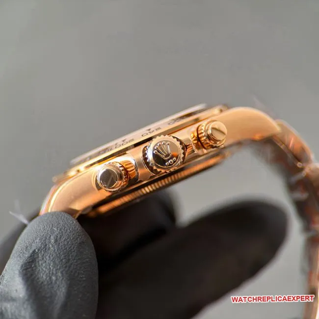 1:1replica watch RolexCBD factory Daytonarose gold case rose gold plate 4130 weight live photos