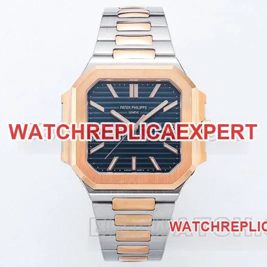 Patek Philippe collectible watch PPF Factory45MMblue dial mechanical gold steel bracelet model 5821front live photo