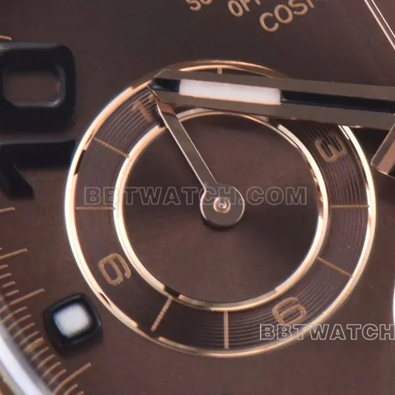 C Factory Rolex Daytonatop-tier replicarose gold chocolate plate steel bracelet model m116505-0011side live photo