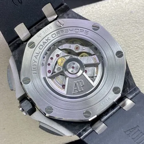 top-tier replicaAudemars PiguetRoyal Oak offshore 26400black dial men's mechanical watch front view
