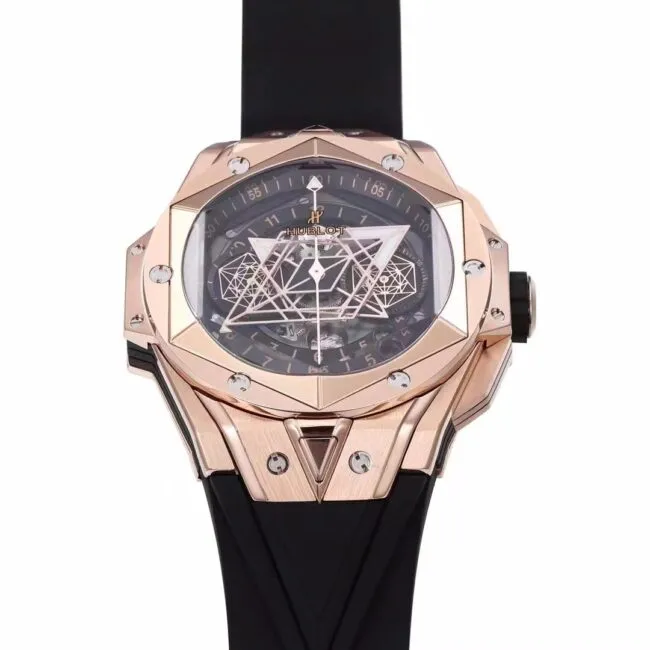 Big factory high-quality replicablack dialBBF extreme replicaHublot watch new tattoo second generation watch Hublot's most popular model front view