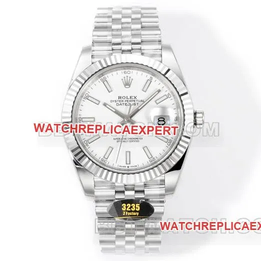 top-tier watch JF factory Rolex log white dial3235 mechanical 41mm caseback live photo
