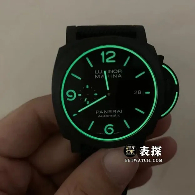 Panerai Lumino PAM01118top-tier 1:1super watch men's black dialleather strap picture and price caseback live photo
