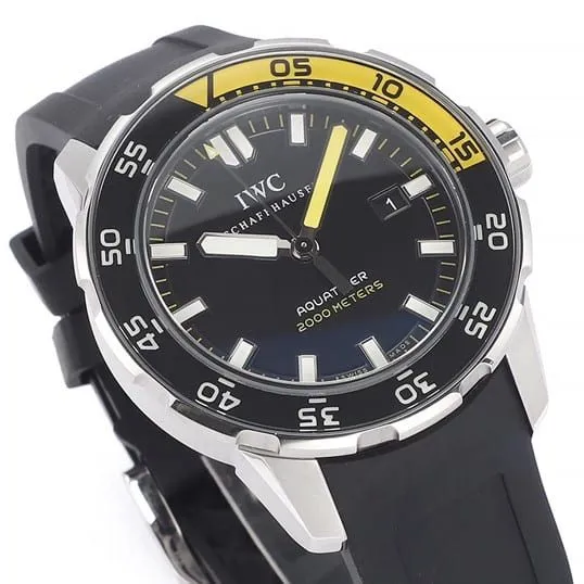 top-tier watch IWC ocean series yellow minute hand black rubber strap watch movement picture