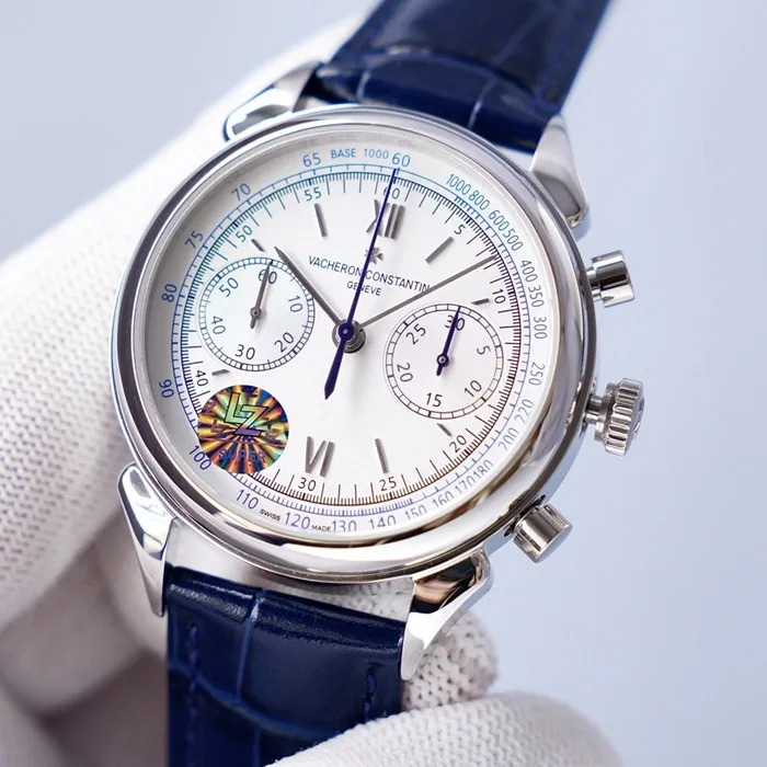 top-tier watch Vacheron Constantin men's white dial1955 series steel bracelet watch movement picture