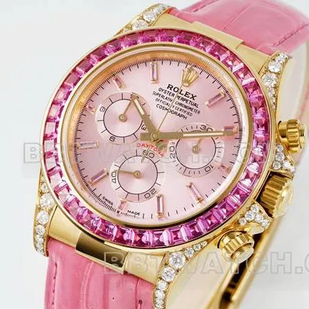 top-tier watchPPM factoryDaytonaRolex pink platemoissanitediamond bezel126538TROcaseback live photo