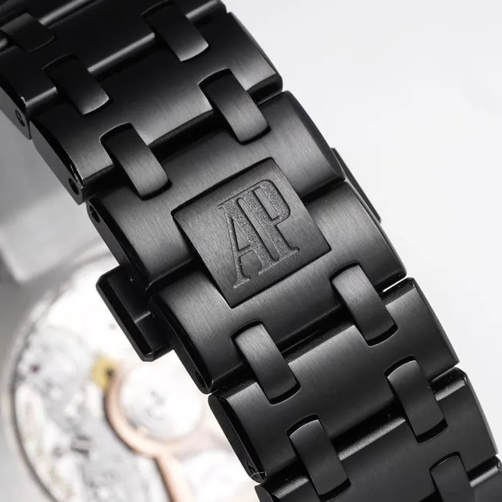 APF factory Audemars Piguet men's Royal Oak offshore type watch black dialceramic model 26238CE.OO.1300CE.01caseback live photo