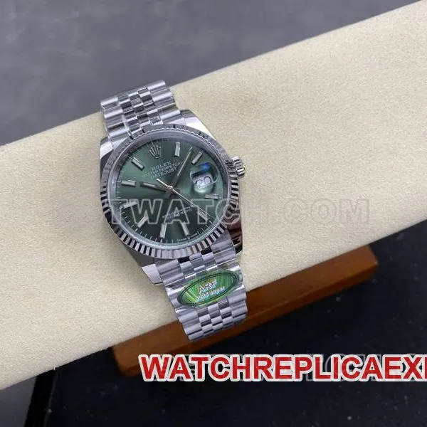 Rolex collectible watch ARF FactoryDatejustgreen dial36mmsteel bracelet braceletlive photos