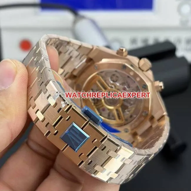 collectible watch APS factory Royal OakAudemars Piguetblack dialrose gold mechanical 26240side live photo