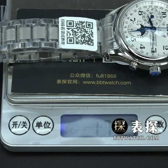 GS factory Longines famous craftsman eight-pin moon phasetop-tier watch white dial blue needle steel bracelet model picture and price weight live photos