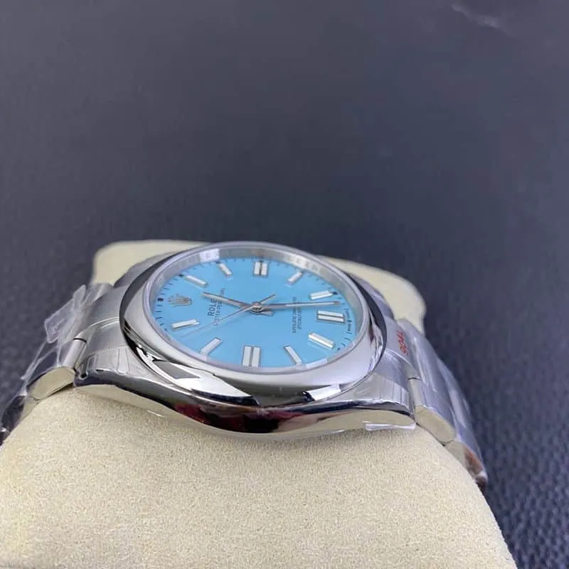 Rolex2020 new watch Oyster Perpetual Tiffany blue dial3230movement back cover picture