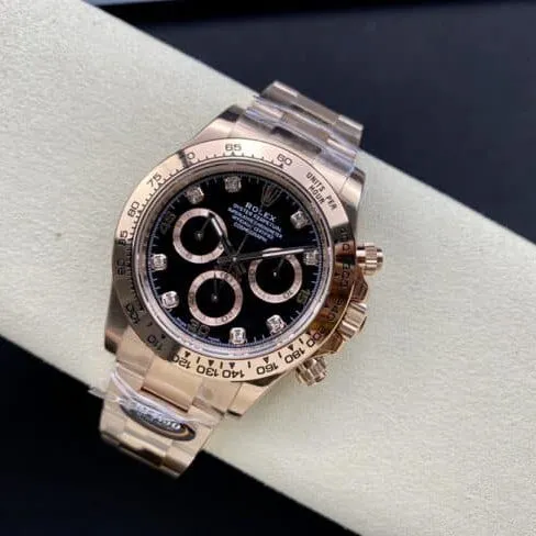 top-tier replicaBTRolex full rose goldDaytona4130 men's watch bottom cover picture