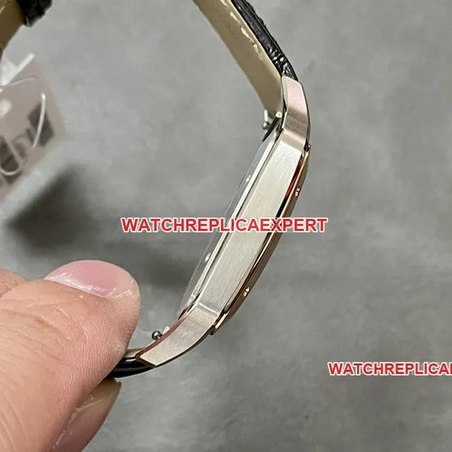 F1 factory Cartier Santos top-tier silver dialrose gold circle large size W2SA0017 front live photo