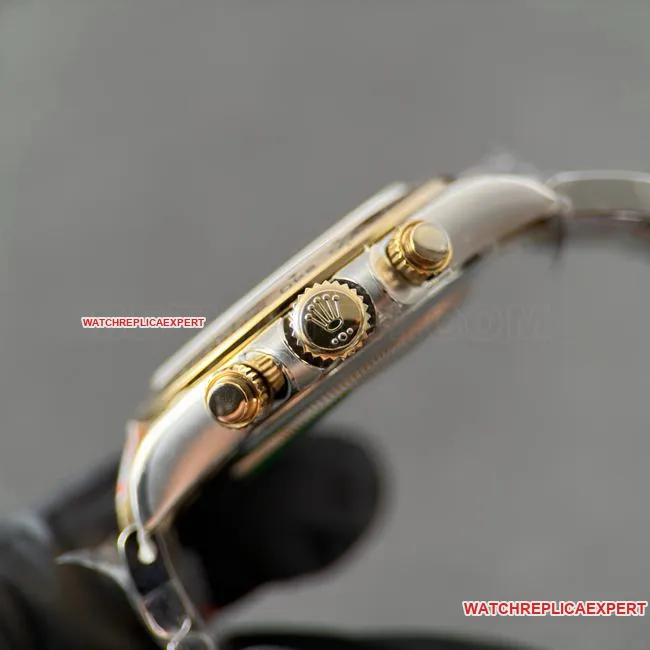 CBD Factory Daytona collectible watch Rolexwhite dial gold steel bracelet4130caseback live photo