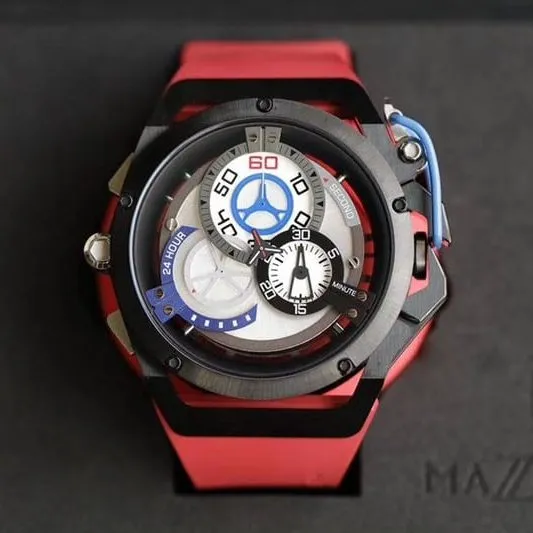 MAZZUCATO double-sided reverse tachometer dial men's trendy watch side view
