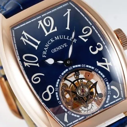 ABF factory top-tier Frank Muller watch manual winding mechanical men's blue dial blue belt front view