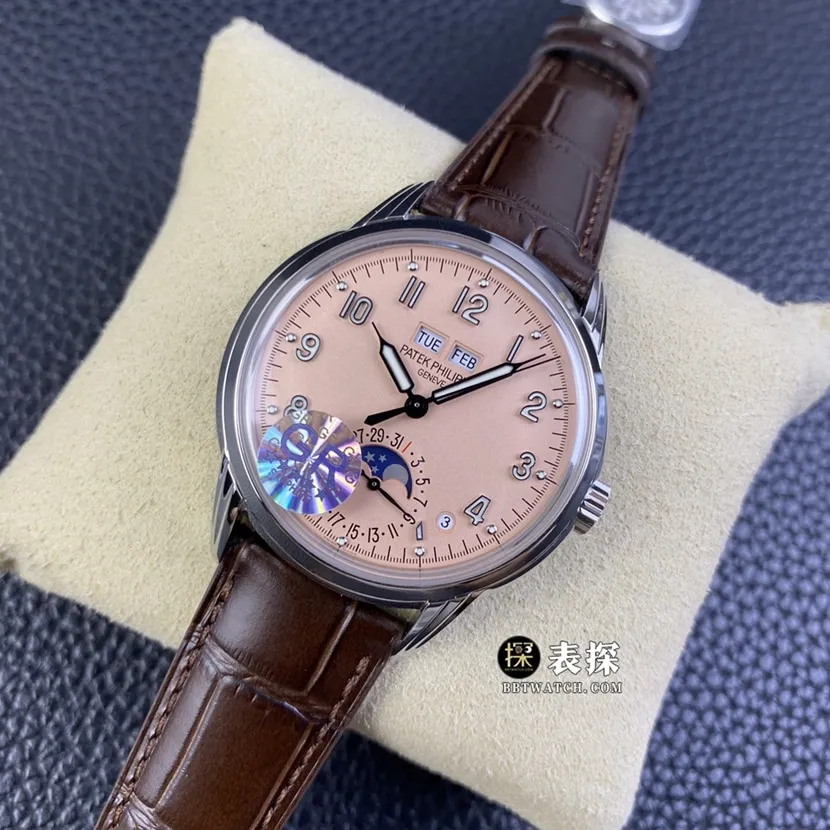 GR factory Patek Philippe super complex timepiece 5320G-011super watch men's rose gold disc leather strap model pictures and prices clasplive photos
